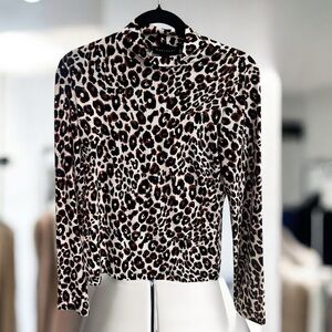 Sanctuary Animal Print Long Sleeve Top new with tags